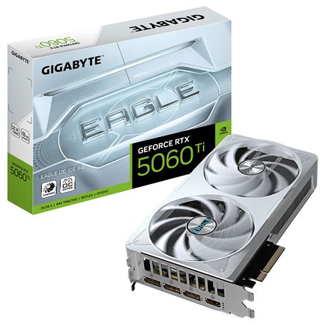 GIGABYTE nVidia GeForce RTX 5060 EAGLE OC ICE 8GB - 8GB GDDR7; 128-Bit Memory Bus; 1x HDMI; 3x DisplayPort . 